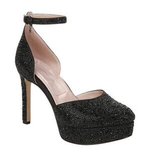 Naturalizer Pnina Tornai Womens Rak Platform Pump US 5.5 M Black Satin EUC